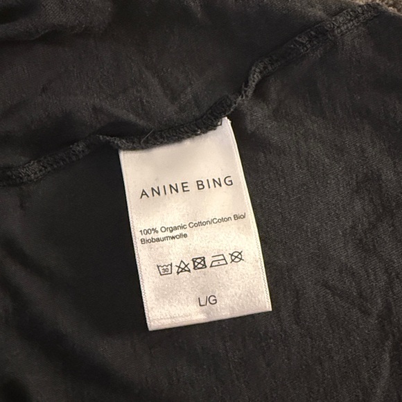 Anine Bing Black Tee with Orange Graphic - Picture 3 of 4